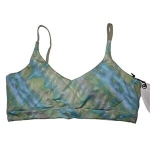 NWT PrAna Women's Willow Falls Reversible Swim Top in Mirage Size Medium Blue